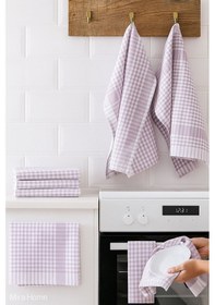 Resim 5 Li Mutfak Kurulama Bezi Alman Peçetesi 100 Pamuklu Lila 