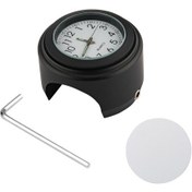 Resim Beyaz Kadranlı Siyah Dahili Düğme Pilli 22-25 Mm Araba Saati 