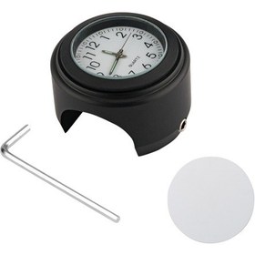 Resim Beyaz Kadranlı Siyah Dahili Düğme Pilli 22-25 Mm Araba Saati 