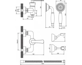 Resim NSK Siempre Duş Bataryası Duş Setli Altın 