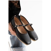Resim Modafrato Al-142 Tokalı Babet Günlük Kadın Ayakkabı Ev Babeti Siyah 