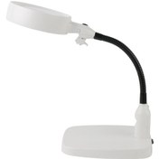 Resim Nikula-masaüstü 10x Led Işıklı Büyüteç Okuma El Sanatları Onarım Büyüteç 7765 Beyaz 