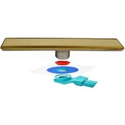 Resim Sukar Duş Kanalı Line 6 Gold Altın Izgaralı 60 Cm Ve Yalıtım Kiti 