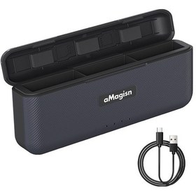 Resim Geeksen Amagisn 3 Yuvalı Hızlı Şarj Kutusu Pil Şarj Cihazı Type-c Pd Hızlı Şarj Kutusu S Kamera Şarj Cihazı 