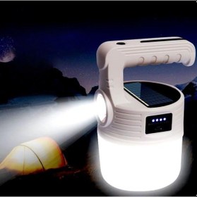 Resim Ollevra Led Güneş Enerjili Kamp Lambası 2000 Lümen Süper Parlak 5 Aydınlatma Modlu Usb İle Şarj Edilebilir Dış Mekan,asılabilir Torch El Feneri Beyaz 