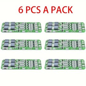 Resim 6 adet 3S 20A Li-ion Lityum Pil 18650 Şarj Cihazı PCB BMS Koruma Kartı Matkap Motoru için 11.1V 12V 12.6V Lipo Hücre Modülü Aşırı Deşarj/Aşırı Akım 