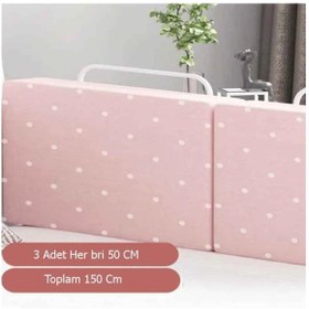 Resim 150 Cm Yeni Nesil Yatak Bariyeri, Yatak Koruyucu Pembe 