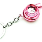 Resim Maiyame Metal Turbo Anahtar Zinciri, Led Işıklı, Yüksek Kaliteli, Araba Aksesuarı, Kreatif Ve Şık, Pudra Rengi, Poşetli 