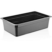 Resim GastroPlast GN 1/1-150 mm Gastronom Küvet, Polikarbon, Siyah 