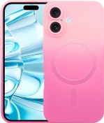 Resim Cbtx İphone Uyumlu 16 İçin Sıvı Tpu Silikon Gradyan Magsafe Telefon Kılıfı 