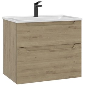 Resim Orka Messina 65 Cm Meşe Banyo Dolabı Alt Modül Lavabo Meşe 