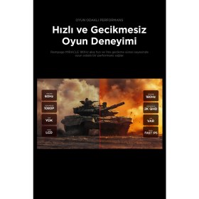 Resim Rampage Mıracle MC27RQ180 27 180Hz 1ms Fast IPS Qhd 2k Hdr Freesync Pivot Pc Flat Oyuncu Monitörü 