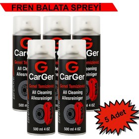 Resim CarGer Fren Balata ve Parça Temizleme Spreyi 500 ml 5 Adet 