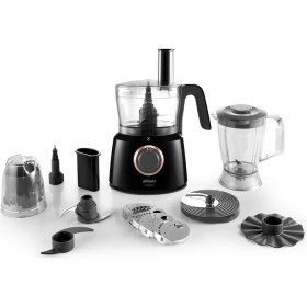 Resim Arzum Güçlü 1000W Siyah Çok Amaçlı Mutfak Robotu, Hızlı ve Pratik Kullanım 