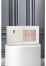 Resim Özdilek Dori Aile Bornoz Seti 6 Parça Pudra-krem Çok Renkli 