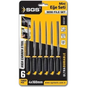Resim Aesco Mini Eğe Seti, 6 Parça, 4X160 Mm, Metal El Aleti, Model SGS1357 