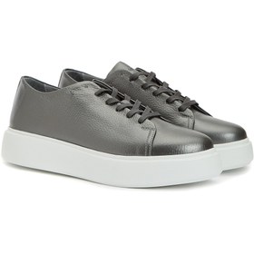 Resim Network Platin Kadın Flother Deri Sneaker 