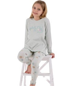 Resim Rolypoly Rp3700-2 Kız Çocuk Kışlık İkili Pijama Takım Yeşil 