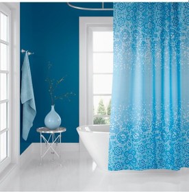 Resim Zethome Banyo Duş Perdesi 6303 180x200 Perde Borusu Askı Aparatı 120x200 Hediyeli Çok Renkli 