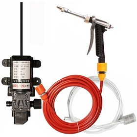 Resim Yüksek Basınçlı Araba Elektrikli Yıkama Yıkama Pompası Seti Taşınabilir Kırmızı 