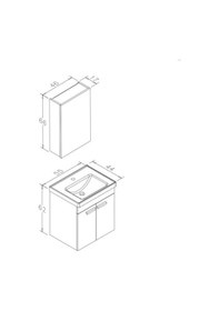 Resim Orka Enez 55 Cm Mdf Teak Banyo Dolabı Takımı Diğer 