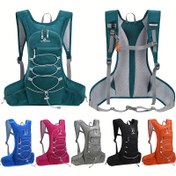 Resim Hafif ve sıkı oturan spor sırt çantası, maksimum kapasiteye sahip 2L hidrasyon kabini olan nefes alabilen omuz çantası, koşu, yürüyüş, kros, dağcılık, koşu, bisiklet, maraton ve diğer sporlar için uygun katmanlı depolama tasarımı, hayatta kalma düdüğü göğüs tokası dahil üç boyutlu nefes alabilen taşıma sistemi, gece yansıtıcı tasarım Hidrasyon Sırt Çantası 