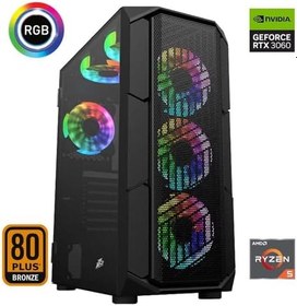 Resim Xsr602 Ryzen 5 5600 16GB Ram 1TB M.2 NVMe SSD 12GB RTX3060 Ekran Kartı Oyun Bilgisayarı 