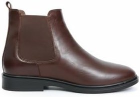 Resim VALE Erkek Hakiki Deri El Yapımı Siyah 7 cm Boy Uzatan Chelsea Bot 