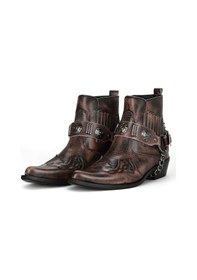 Resim Footcourt Antik Kahverengi Erkek Kovboy Botu Western Kahverengi 