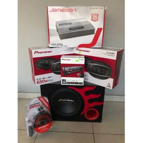 Resim Pioneer Paket Ses Sistemi Tam Takım Jameson Anfi Oval Hoparlör Wofer Teyp Kablo Set 