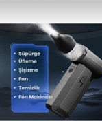 Resim EMİN ENSAR HOME 130.000 Rpm Turbo Fan | Kablosuz Şarjlı Üfleyici | Araç Içi Temizlik & Mangal Yakma Makinesi 