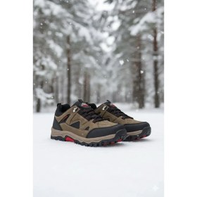 Resim E Sport Erkek Ortopedik Outdoor Tracking Ayakkabı, Siyah Gümüş - Su Geçirmez, Hafif, Esnek ve Kaymaz Tabanlı 