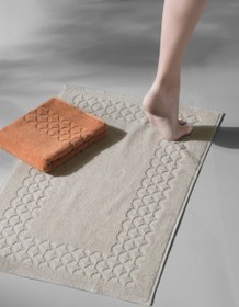 Resim Biscay Bathmat Desert - 2 Adet 50x75 cm Ayak Havlusu - Yeşil - Krem 