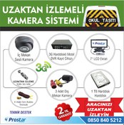 Resim Okul Ve Servis Taşıtları Için 1 Tb Kayıtlı 3G Destekli Kamera Set 