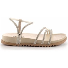 Resim Bej Lame Kadın Sandalet K05197110009 Lame 