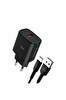 Resim Linktech C305 Safe Micro USB Kablolu 18 W Hızlı Şarj Cihazı 