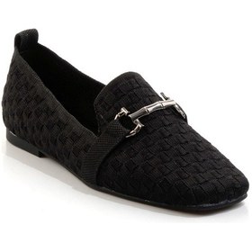 Resim Bambi Siyah Nikel Kadın Loafer Ayakkabı K01327020182 Siyah 
