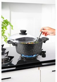 Resim 22 Cm Derin Tencere - Siyah 