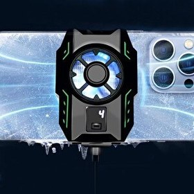 Resim Sprange SRMC2 Radyatörlü Dijital Göstergeli Led Aydınlatmalı Telefon Soğutucu Fan 