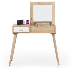 Resim FLORADESİGN Makyaj Masası Makyaj Tuvalet Masası Aynalı Makyaj Masası 