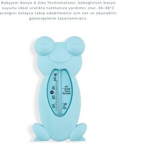Resim Babyjem Cıvasız Kurbağa Banyo Oda Termometresi Turkuaz 