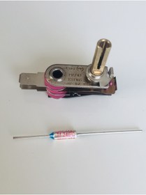 Resim expermarket Korkmaz Tost Makinesi Termostatı Ve Sigortası Mil Uzunluğu 2,5 Cm , 220 Volt +termistör 
