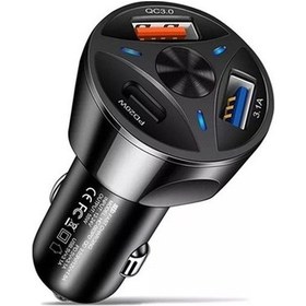 Resim BUFFER® 55W 3 Port Usb Araç İçin Telefon Şarj Cihazı 3 Girişli Ç 