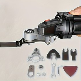 Resim Wolfram Çelik Açı Taşlama Makinesi Dönüştürücü – M10 Dişli Bıçaklarla Titreşimli Araç Adaptör Kiti – Çok Yönlü Öğütme ve Parlatma için Elektrikli Alet Aksesuarları 