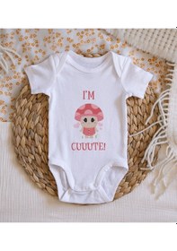 Resim Bitmeyenkartus Bk Kids I'M Cute Tasarımlı Bebek Body Zıbın - Model 2 Çok Renkli 