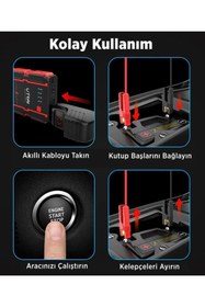 Resim Genel Markalar Jstar Mini 13000mah 1000a Jump Starter Taşınabilir Akü Takviye Cihazı Lcd Ekran(POWERBANK LED) 