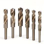 Resim 1 adet 13-35mm Yüksek Hızlı Çelik Twist Matkap Ucu, 12.7mm Yuvarlak Shank ile - Ahşap, Demir, Paslanmaz Çelik ve Alüminyum için Azaltılmış Twist Tasarımı - Hassas Delikler için Dayanıklı Metal İşleme Aracı, Açık Hava Güç Matkabı | Düz Matkap Ucu | Dayanıklı Yapı, Twist Matkap Ucu 