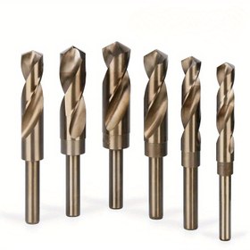 Resim 1 adet 13-35mm Yüksek Hızlı Çelik Twist Matkap Ucu, 12.7mm Yuvarlak Shank ile - Ahşap, Demir, Paslanmaz Çelik ve Alüminyum için Azaltılmış Twist Tasarımı - Hassas Delikler için Dayanıklı Metal İşleme Aracı, Açık Hava Güç Matkabı | Düz Matkap Ucu | Dayanıklı Yapı, Twist Matkap Ucu 