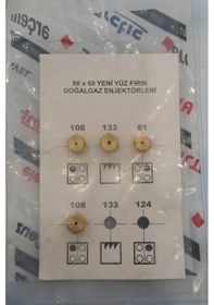 Resim 60 X 60 Yeni Yüz Fırın Doğalgaz Enjektörleri & Fırın & Ocak Doğalgaz Enjektör 4 Lü Dönüşüm Seti 