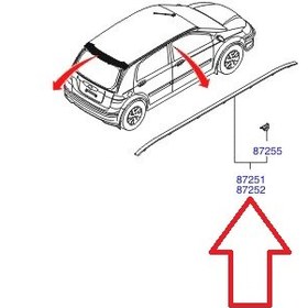 Resim Hyundai Getz Tavan Çıtası Sağ 